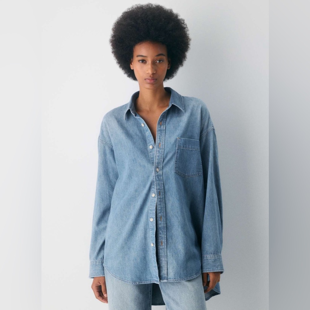 Denim Forum The '80s Comfy Denim Shirt from Aritzia